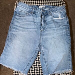 LOFT Light Blue Denim Bermuda Shorts